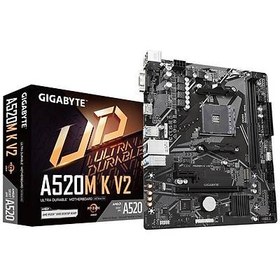 Resim GIGABYTE A520M-K V2 DDR4 5100MHZ 1XVGA 1XHDMI 1XM.2 USB 3.2 MATX AM4 (AMD 5000,5000-G VE 4000-G SERİ İŞLEMCİ UYUMLU) 