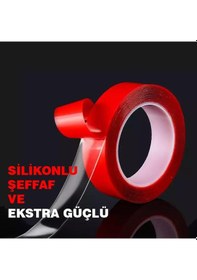Resim Çift Taraflı Bant Şeffaf Silikon Bant 5mt 40 Mm 