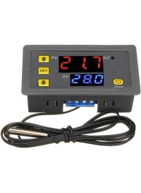 Resim ZeTeknoloji W3230 Dijital Sıcaklık Kontrol Cihazı 220V Ac LED Ekran Termostat 