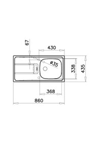 Resim Teka Gravity 45 E- x m 1B 1D Mikroketen Sol Damlalıklı Eviye 