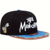 Resim 1 adet Şık Nakışlı Düz Kenarlı Şapka, Serin Hip-Hop Beyzbol Şapkası, Açık Hava, Tatil, Seyahat için - Hafif, Esnek Olmayan Polyester, Aile ve Arkadaşlar için Mükemmel Hediye, Elde Yıkama 