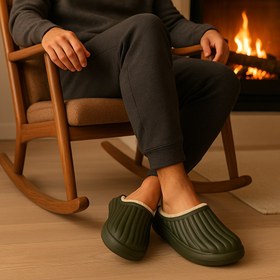 Resim Beyond Unisex Haki Homey İçi Yumuşacık Kürklü Su Geçirmez Kışlık Ev Terliği 3cm BYNDHFAY01 - HAKİ / 3 