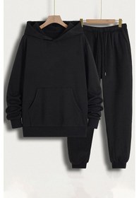 Resim Positivity Baskılı Eşofman Takımı Siyah 