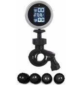 Resim Pazly Türk Motosiklet Solar Şarjlı Akıllı Basınç Monitörü Tpms Seti 