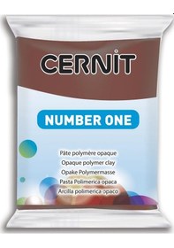 Resim Cernit Polimer Kil Seramik Hamuru Number One 56gr 800 Brown 