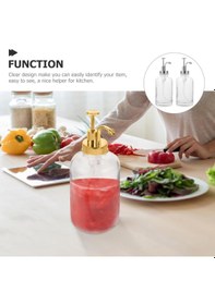 Resim Yuvarlak Cam Sıvı Sabunluk Retro Şık Sabunluk 500 Ml Çok Renkli 