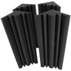 Resim Youmex 4lü Set Siyah Akustik Köpük Paneller - 30x18x18 Cm, Yüksek Yoğunlukta, Ses Emici, Isıya Dayanıklı, Stüdyo/ev/bar Uygun 10" 