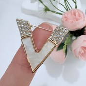 Resim Doğum Günleri veya Tatiller İçin Mükemmel Hediye: Şık V-Yaka Düğme Eşarp Stil Aracı 