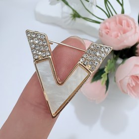 Resim Doğum Günleri veya Tatiller İçin Mükemmel Hediye: Şık V-Yaka Düğme Eşarp Stil Aracı 