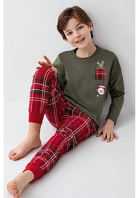 Resim Arnetta Erkek Çocuk Yeşil Pijama Takımı Ar3513-c-v1 
