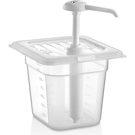 Resim GastroPlast Tekli Şeffaf Mayonez Dispenseri - Pompalı Şeffaf Mayonez Kabı - 2 Lt Kapasiteli - Kafe & Restoran Tipi - Dayanıklı 