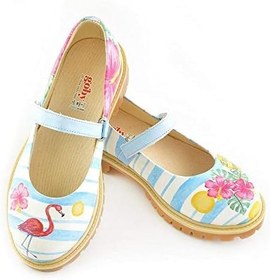 Resim Flamingo and Flowers Babet Ayakkabı KTB105 