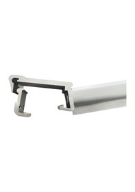 Resim Balkon Çamaşır Kurutma Askısı Alüminyum Küpeşte Askılığı Kurutmalık Parlak Gri Kare 8x3 cm Gri 