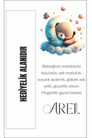 Resim arl etiket tasarım dijital baskı merkezi Kişiye Özel Yenidoğan Hediye Kartı 9x15 Cm 98 Adet - 