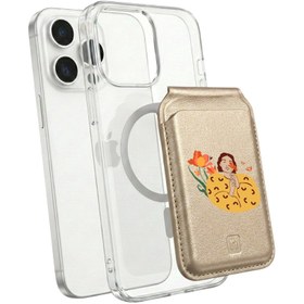 Resim Fonksiyonel Premium Magsafe Bird Flower Cardsafe Kartlık - Fonksiyonel Premium Cardsafe - Açık Gri 