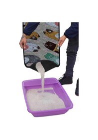 Resim Aktunç Elekli Tuvalet Desenli Önü Kedi Kumu Paspası 60x120 Cm Desen 6 