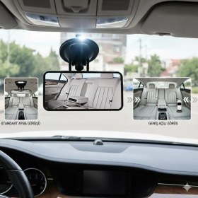 Resim Space 6X12 cm Çok Açılı Dikiz Aynası Geri Görüş-Puset ve Arka Koltuk Için Ayarlanabilir 