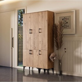 Resim SET 5104-5102 Inca 6 Kapaklı 5 Askılı Raflı Portmanto Atlantik Çam 