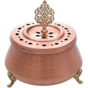 Resim Nusnus Bakır Ayaklı Tütsülük Rose Gold Renkli 