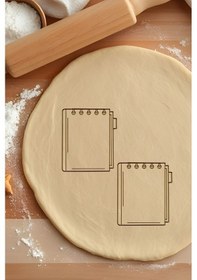 Resim Ajanda Kurabiye Kalıbı, Hamur Şekillendirici, Bisküvi Kalıbı, Kolay Kesim Ucu Beyaz 