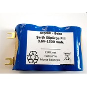Resim Arçelik - Beko Şarjlı Süpürge Bataryası Pili 3,6 Volt 