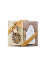 Resim Seccade + Eşarp + Takke + Tesbih Seti Asetat Kutulu, Gold Gold 65 x 110 CM 