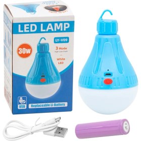 Resim LY-V09 Micro USB Girişli Askılı Şarjlı Ampul 