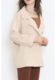 Resim Oversize Düğmeli Ceket Bej - 951.1247. 