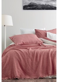 Resim Somon 4 Katlı Müslin %100 Pamuklu Pike - Yatak Örtüsü - Tv Battan Somon 