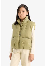 Resim Defacto Fermuarlı Şişme Haki Kız Çocuk Yelek E7683a8/kh462 Haki 