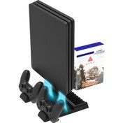 Resim Ps4 Oyun Konsolu Çok Fonksiyonlu Soğutma Tabanı Ps4 Move Pad Oyun Aksesuarları Şarj Cihazı (Yurt Dışından) 