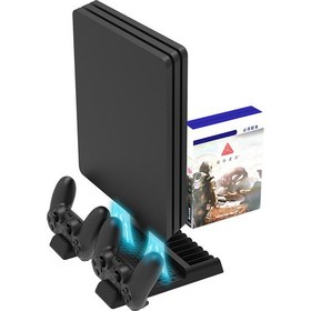 Resim Ps4 Oyun Konsolu Çok Fonksiyonlu Soğutma Tabanı Ps4 Move Pad Oyun Aksesuarları Şarj Cihazı (Yurt Dışından) 