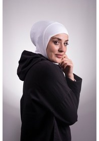 Resim Hürrem Bone Krem Pratik Hazır Geçmeli Bone Viskon Kumaş Hijab Spor 2106_40 Krem 