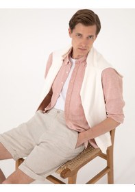 Resim Pierre Cardin Erkek Mercan Gömlek Desenli 50307133-vr186 Mercan 