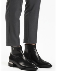 Resim Parlak Siyah İçi Kürklü Soğuğa Dirençli Kadın Bot Pc-54991 Z Siyah Rugan 