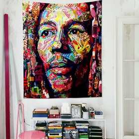Resim Polychrome Bob - Çok Renkli Bob Marley Duvar Örtüsü - 60 cm x 90 cm 