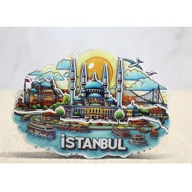 Resim Ahşap İstanbul Temalı Magnet Alk4598 