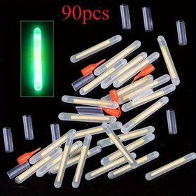 Resim 90 adet/set PVC şarj edilmemiş aydınlatmalı çubuk setleri, karıştırılmış renkler, gece balıkçılığı aydınlatmalı çubuk balıkçılık aletleri, balıkçılık için, gece balıkçılığı parlayan yüzer setler, gece balıkçılığı araç setleri, parlayan çubuklar kullanarak balıkçılık yeteneğini geliştirmek için, balıkçılık parlayan çubuk 