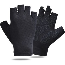 Resim Liangduo Shop D121-SIYAH Tarzı L Boyutu Yaz Bisiklet Bisiklet Eldiven Yarım Parmak Darbeye Dayanıklı Nefes Mtb Dağ Bisikleti Spor Kısa Eldiven Erkek Kadın Bisiklet Ekipmanları (Yurt Dışından) 