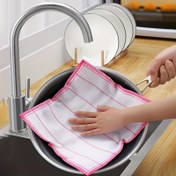 Resim Ultra Emici Mikrofiber Bulaşık Bezleri - Kalın, Yeniden Kullanılabilir Temizlik Havluları Mutfak, Banyo & Dış Mekan Kullanımı İçin, Islak & Kuru Çift Amaçlı, Ev Temizlik Malzemeleri 