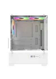 Resim Powerboost M5001w 500w 3 12cm Rainbow Fan Usb 3.0 Seaview Matx Gaming Beyaz Kasa 