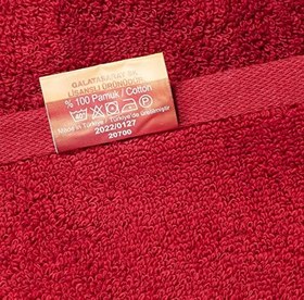 Resim Taç Galatasaray Lisanslı Arma Baskılı%100 Pamuk Banyo Havlusu, Kırmızı, 90x150 cm 