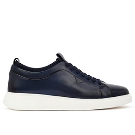 Resim Derimod Erkek Lacivert Bağcıklı Kalın Tabanlı Deri Sneaker 25WFD693618 