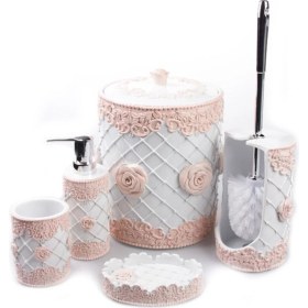 Resim Şeker Portakalım 5 Parça Polyester Banyo Takımı Seti 