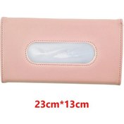 Resim Symbee Araç Güneşlik Dokulu Mendil Kutusu - Pu Deri, Pratik Ve Şık Pembe 