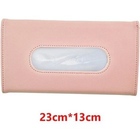 Resim Symbee Araç Güneşlik Dokulu Mendil Kutusu - Pu Deri, Pratik Ve Şık Pembe 