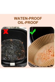 Resim KÜÇÜK EW 100 Adet Airfryer Pişirme Kağıdı Hava Fritözü Xiaomi Philips Yağsız Tefal Kumtel Mi Kağıt 