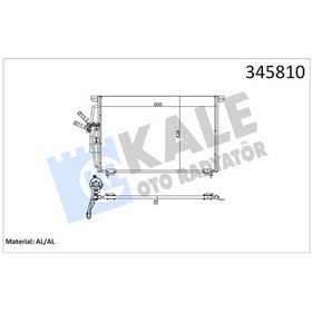 Resim Kale 345810 - Klima Kondenseri Omega B 665 450x16 Al/al 
