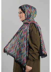 Resim Giverny Pembe Desenli Şal Kesik Elyaf Dijital Baskılı Pamuksu Çizgili 202115 04 Pembe 