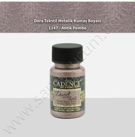 Resim Cadence Dora Textile Metalik Kumaş Boyası 50 Ml. 1147 Antik Pembe 